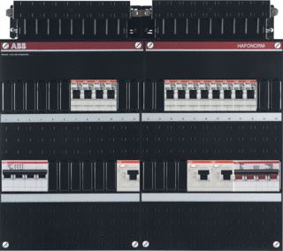 ABB HAF INSTALLATIEKAST 3-FASEN 12 GROEPEN 3 ALS HS 40A 4P 48MOD 3F KOOKGROEP KUNSTSTOF IP20 HXBXD 330X440X90MM