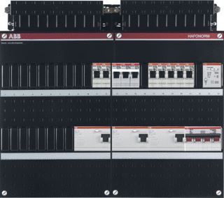 ABB HAF INSTALLATIEKAST 3-FASEN 7 GROEPEN 3 ALS HS 40A 4P 48MOD 3F KOOKGROEP BELTRANSFORMATOR HXBXD 330X440X90MM