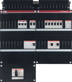 ABB HAF INSTALLATIEKAST 3-FASEN 8 GROEPEN 3 ALS HS 40A 4P 48MOD 3F KOOKGROEP BELTRANSFORMATOR HXBXD 440X440X90MM