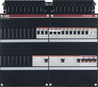 ABB HAF INSTALLATIEKAST 3-FASEN 10 GROEPEN 3 ALS HS 40A 4P 48MOD 3F KOOKGROEP BELTRANSFORMATOR HXBXD 330X440X90MM