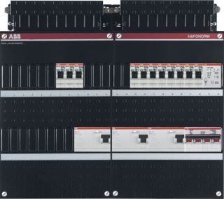 ABB HAF INSTALLATIEKAST 3-FASEN 11 GROEPEN 3 ALS HS 40A 4P 48MOD BELTRANSFORMATOR KUNSTSTOF IP20 HXBXD 330X440X90MM