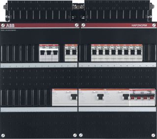 ABB HAF INSTALLATIEKAST 3-FASEN 10 GROEPEN 3 ALS HS 40A 4P 48MOD 3F KOOKGROEP KUNSTSTOF IP20 HXBXD 330X440X90MM