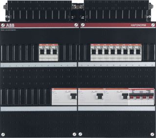 ABB HAF INSTALLATIEKAST 3-FASEN 11 GROEPEN 3 ALS HS 40A 4P 48MOD KUNSTSTOF IP20 HXBXD 330X440X90MM