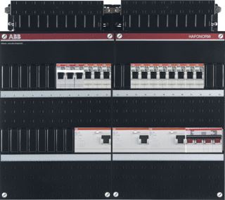 ABB HAF INSTALLATIEKAST 3-FASEN 11 GROEPEN 3 ALS HS 40A 4P 48MOD 3F KOOKGROEP KUNSTSTOF IP20 HXBXD 330X440X90MM