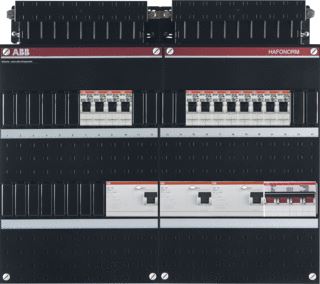 ABB HAF INSTALLATIEKAST 3-FASEN 12 GROEPEN 3 ALS HS 40A 4P 48MOD KUNSTSTOF IP20 HXBXD 330X440X90MM