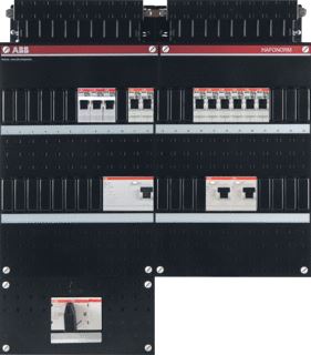 ABB HAF INSTALLATIEKAST 3-FASEN 8 GROEPEN 3 ALS HS 40A 4P 48MOD 3F KOOKGROEP KUNSTSTOF IP20 HXBXD 440X440X90MM