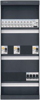 EATON INSTALLATIEKAST 3-FASEN 4 GROEPEN 2 ALS HS 40A 4P 12MOD 3-FASE KOOKGROEP KUNSTSTOF HXBXD 330X220X95MM IP3X 