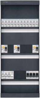 EATON INSTALLATIEKAST 3-FASEN 12 GROEPEN 3 ALS HS 40A 4P 12MOD 3-FASE KOOKGROEP MET BELTRANSFORMATOR HXBXD 550X220X155MM 