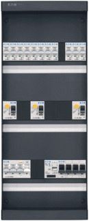 EATON INSTALLATIEKAST 3-FASEN 11 GROEPEN 3 ALS HS 40A 4P 12MOD 3-FASE KOOKGROEP MET BELTRANSFORMATOR HXBXD 550X220X155MM 