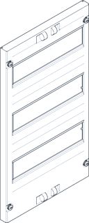 SCHNEIDER ELECTRIC PRISMA XS (ABN ESPRO) AFDEKPLAAT VOOR MODULAIRE APPARATEN 3 RIJEN VAN 12 MODULES 125MM TUSSEN RIJ 250MM BREED 450MM HOOG,SET VAN 1 