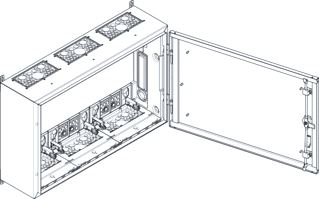 SCHNEIDER ELECTRIC PRISMA XS (ABN ESPRO) SPACIAL SF LEGE BEHUIZING WANDMONTAGE KLASSE II IP54 800MM BREED 500MM HOOG 225MM DIEP 