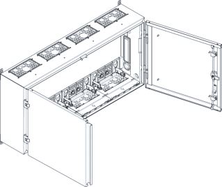 SCHNEIDER ELECTRIC PRISMA XS (ABN ESPRO) SPACIAL SF LEGE BEHUIZING WANDMONTAGE KLASSE II IP54 1050MM BREED 500MM HOOG 225MM DIEP 