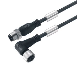 WEIDMULLER SENSOR/ACTORKABEL MET CONNECTOR 4 POLEN UITVOERING ELEKTRISCHE AANSLUITING M12 TYPE INSTEEKCONTACT VELDZIJDIG FEMALE/BUS POSITIE KABELTOEVOER VELDZIJDIG SCHUIN (HOEK) UITVOERING ELEKTRISCHE AANSLUITING M12 TY