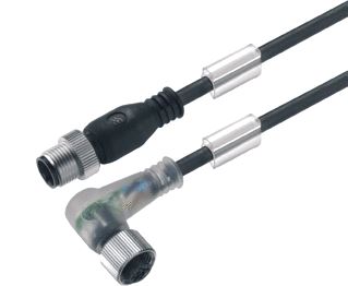 WEIDMULLER SENSOR/ACTORKABEL MET CONNECTOR 4 POLEN UITVOERING ELEKTRISCHE AANSLUITING M12 TYPE INSTEEKCONTACT VELDZIJDIG FEMALE/BUS POSITIE KABELTOEVOER VELDZIJDIG SCHUIN (HOEK) UITVOERING ELEKTRISCHE AANSLUITING M12 TY