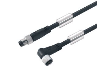 WEIDMULLER SENSOR/ACTORKABEL MET CONNECTOR 4 POLEN UITVOERING ELEKTRISCHE AANSLUITING M8 TYPE INSTEEKCONTACT VELDZIJDIG FEMALE/BUS POSITIE KABELTOEVOER VELDZIJDIG SCHUIN (HOEK) UITVOERING ELEKTRISCHE AANSLUITING M8 TYPE