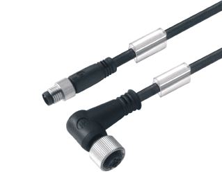 WEIDMULLER SENSOR/ACTORKABEL MET CONNECTOR 4 POLEN UITVOERING ELEKTRISCHE AANSLUITING M8 TYPE INSTEEKCONTACT VELDZIJDIG FEMALE/BUS POSITIE KABELTOEVOER VELDZIJDIG SCHUIN (HOEK) UITVOERING ELEKTRISCHE AANSLUITING M8 TYPE