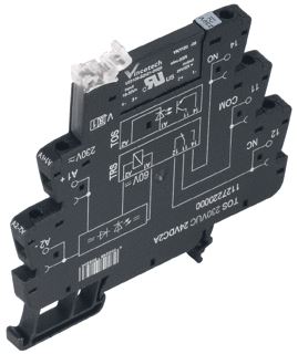 WEIDMULLER TOS 24VUC 48VDC0,1A TERMSERIE SOLID-STATE RELAIS RATED CONTROL VOLTAGE 24V UC +/-10 PROCENT RATED SWITCHING VOLTAGE VAN 3V TOT 48V DC RATED WISSELSTROOM 100MA SCHROEFAANSLUITING