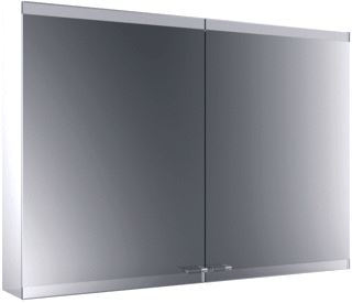 EMCO EVO OPBOUW SPIEGELKAST MET 2 DEUREN MET LED VERLICHTING 100X70X18.6CM ALUMINIUM-LOOK 