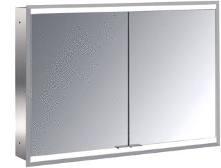 EMCO ASIS PRIME 2 SPIEGELKAST INBOUW MET 2 DEUREN MET LED VERLICHTING 100X73CM MET VERSPIEGELDE ACHTERWAND 