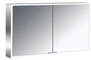 EMCO ASIS PRIME SPIEGELKAST OPBOUW MET 2 DEUREN MET LED VERLICHTING RONDOM 120X70CM MET VERSPIEGELDE ACHTERWAND 