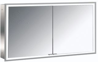 EMCO ASIS PRIME SPIEGELKAST INBOUW MET 2 DEUREN MET LED VERLICHTING RONDOM 130X73CM MET VERSPIEGELDE ACHTERWAND 