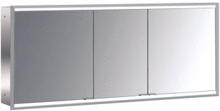 EMCO ASIS PRIME 2 SPIEGELKAST INBOUW MET 3 DEUREN MET LED VERLICHTING 160X73CM MET WITTE GLAZEN ACHTERWAND 