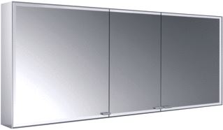 EMCO ASIS PRESTIGE 2 SPIEGELKAST OPBOUW MET 3 DEUREN ZONDER LICHTSYSTEEM MET LED VERLICHTING RONDOM 158.8X63.9X17.7CM MET TOUCH BEDIENINGSPANEEL ALUMINIUM LOOK 