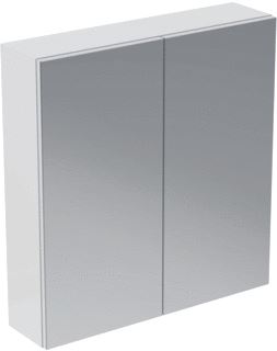 IDEAL STANDARD SPIEGELKAST BASIC 70X70CM MET 2 DEUREN MAT ALUMINIUM 