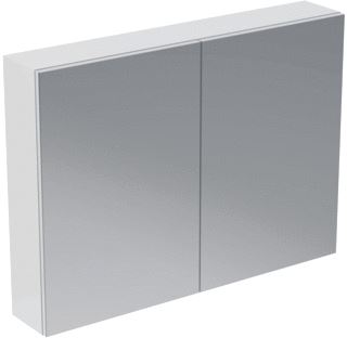 IDEAL STANDARD SPIEGELKAST BASIC 100X70CM MET 2 DEUREN MAT ALUMINIUM 