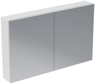 IDEAL STANDARD SPIEGELKAST BASIC 120X70CM MET 2 DEUREN MAT ALUMINIUM 