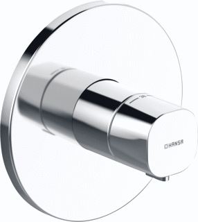 HANSA LIVING TRIM SET THERMOSTATIC WITHOUT DIVERTER AND SHUT-OFF VALVE SOFT EDGE PLATE SUITABLE FOR BLUEBOX