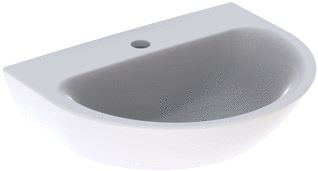 GEBERIT RENOVA FONTEIN ROND 1X WASKOM KRAANGAT MIDDEN KERAMIEK 500 X 400 X 173MM (BXDXH) WIT 