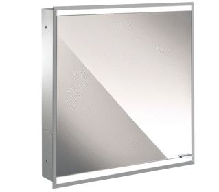 EMCO ASIS PRIME 2 SPIEGELKAST INBOUW MET 1 DEUR MET LED VERLICHTING 60X73CM LINKS MET VERSPIEGELDE ACHTERWAND 