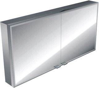 EMCO ASIS PRESTIGE SPIEGELKAST MET 2 DEUREN MET LED VERLICHTING RONDOM 128.7X63.7CM ZONDER RADIO 