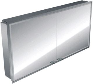 EMCO ASIS PRESTIGE SPIEGELKAST INBOUW MET 2 DEUREN MET LED VERLICHTING RONDOM 131.5X66.5CM ZONDER RADIO 