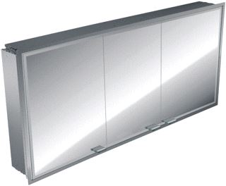 EMCO ASIS PRESTIGE SPIEGELKAST INBOUW MET 3 DEUREN MET LED VERLICHTING RONDOM 161.5X66.5CM MET 3 DEUREN ZONDER RADIO 