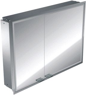 EMCO ASIS PRESTIGE SPIEGELKAST INBOUW MET 2 DEUREN MET LED VERLICHTING RONDOM 91.5X66.5CM ZONDER RADIO 