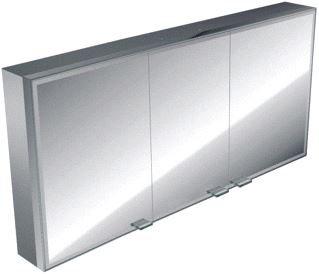 EMCO ASIS PRESTIGE SPIEGELKAST MET 3 DEUREN MET LED VERLICHTING RONDOM 158.7X63.7CM ZONDER RADIO 