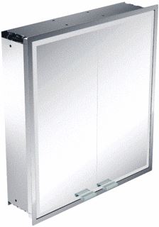 EMCO ASIS PRESTIGE SPIEGELKAST INBOUW MET 2 DEUREN MET LED VERLICHTING RONDOM 61.5X66.5CM ZONDER RADIO 