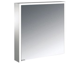 EMCO ASIS PRIME SPIEGELKAST OPBOUW MET 1 DEUR MET LED VERLICHTING RONDOM 60X70CM RECHTS MET VERSPIEGELDE ACHTERWAND