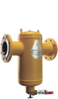 SPIROTECH SPIROTRAP VUILAFSCHEIDER MET MAGNEET EN FLENSAANSLUITING DN100 MAX. 110°C 10 BAR