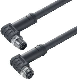 WEIDMA¼LLER SENSOR/ACTORKABEL MET CONNECTOR 4 POLEN UITVOERING ELEKTRISCHE AANSLUITING M12 TYPE INSTEEKCONTACT VELDZIJDIG FEMALE/BUS POSITIE KABELTOEVOER VELDZIJDIG SCHUIN (HOEK) UITVOERING ELEKTRISCHE AANSLUITING M12 TYPE INS