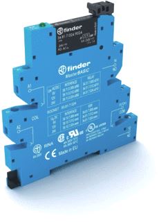 FINDER INTERFACERELAIS (VOET+RELAIS) MASTERBASIC SCHROEF 6,2 MM BREED SOLID STATE RELAIS 1M 2A /230VAC 24 VDC LED EMC 