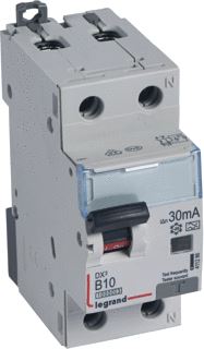 LEGRAND AARDLEKAUTOMAAT DX3 1P+N B10A 10KA 30MA KORTSLUITVERM IEC60947-2-10KA 