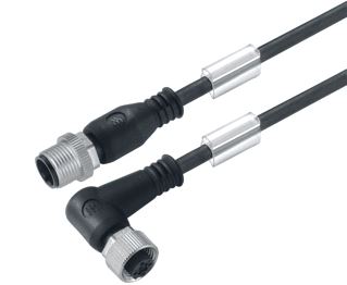 WEIDMULLER SENSOR/ACTORKABEL MET CONNECTOR 3 POLEN UITVOERING ELEKTRISCHE AANSLUITING M12 TYPE INSTEEKCONTACT VELDZIJDIG FEMALE/BUS POSITIE KABELTOEVOER VELDZIJDIG SCHUIN (HOEK) UITVOERING ELEKTRISCHE AANSLUITING M12 TY