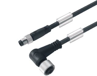 WEIDMULLER SENSOR/ACTORKABEL MET CONNECTOR 3 POLEN UITVOERING ELEKTRISCHE AANSLUITING M8 TYPE INSTEEKCONTACT VELDZIJDIG FEMALE/BUS POSITIE KABELTOEVOER VELDZIJDIG SCHUIN (HOEK) UITVOERING ELEKTRISCHE AANSLUITING M8 TYPE