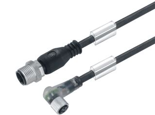 WEIDMULLER SENSOR/ACTORKABEL MET CONNECTOR 3 POLEN UITVOERING ELEKTRISCHE AANSLUITING M12 TYPE INSTEEKCONTACT VELDZIJDIG FEMALE/BUS POSITIE KABELTOEVOER VELDZIJDIG SCHUIN (HOEK) UITVOERING ELEKTRISCHE AANSLUITING M12 TY