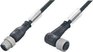 WEIDMULLER SENSOR/ACTORKABEL 3-POLIG 4A 250V M12 FEMALE M12 MALE HALOGEENVRIJ IP65 5 METER ZWART 