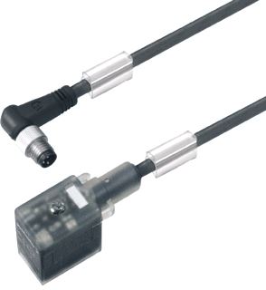 WEIDMULLER SENSOR/ACTORKABEL MET CONNECTOR 3 POLEN TYPE INSTEEKCONTACT VELDZIJDIG MALE/STIFT POSITIE KABELTOEVOER VELDZIJDIG SCHUIN (HOEK) TYPE INSTEEKCONTACT BEHUIZINGZIJDE MALE/STIFT POSITIE KABELTOEVOER BOXZIJDIG SCH