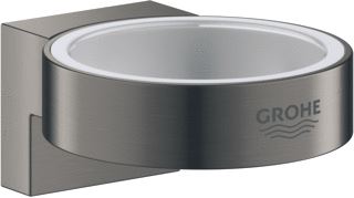 GROHE SELECTION WANDHOUDER 56MM HARD GRAPHITE GEBORSTELD (VOOR SELECTION ZEEPDISPENSER (41 028) OF SELECTION GLAS (41 029 000))